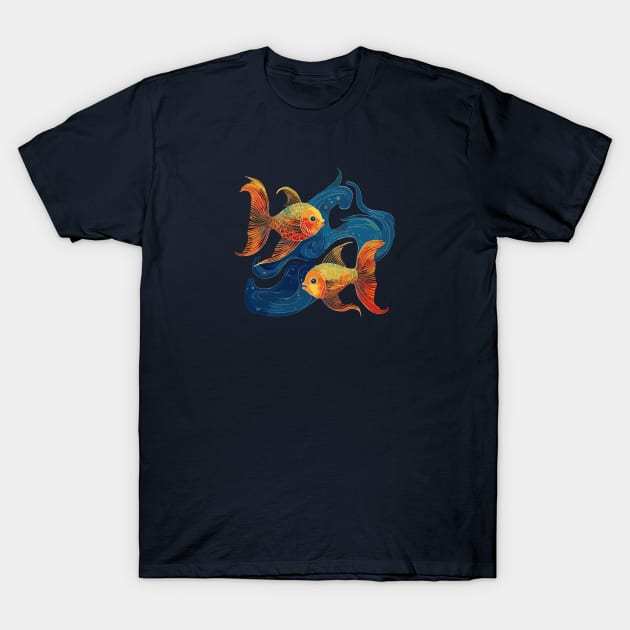Zodiac Pisces T-Shirt by CatCoconut-Art